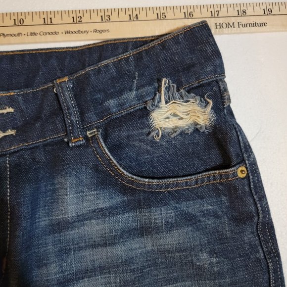 Sexy Mossimo Supply Co. Distressed Denim Skirt Size Large - Picture 5 of 8